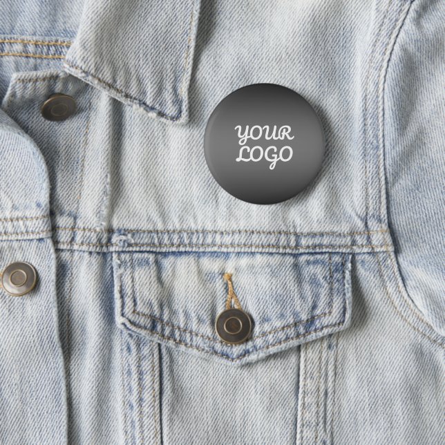 Ihr Logo & Modernes einfaches Ombre | Dunkelgrau Button (Beispiel)