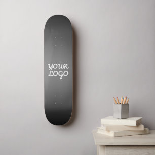 Ihr Logo & Modernes einfaches Ombre Dunkelgrau Skateboard
