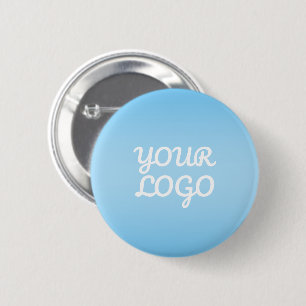 Ihr Logo & Modernes einfaches Ombre Hellblau Button