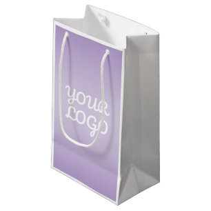 Ihr Logo & modernes einfaches Ombre   Lavendel Kleine Geschenktüte