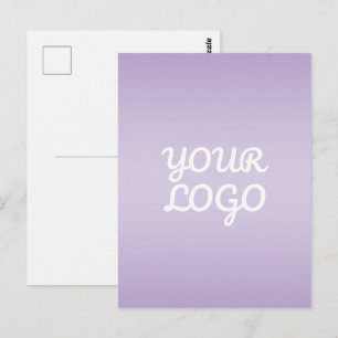 Ihr Logo & Modernes einfaches Ombre Lavendel Postkarte
