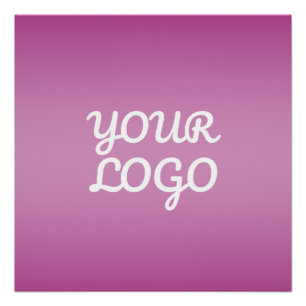 Ihr Logo & Modernes einfaches Ombre   Lila Poster