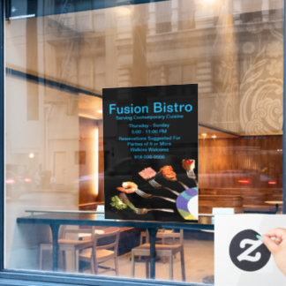 Ihr Logo / Modernes Restaurant Business Fensteraufkleber
