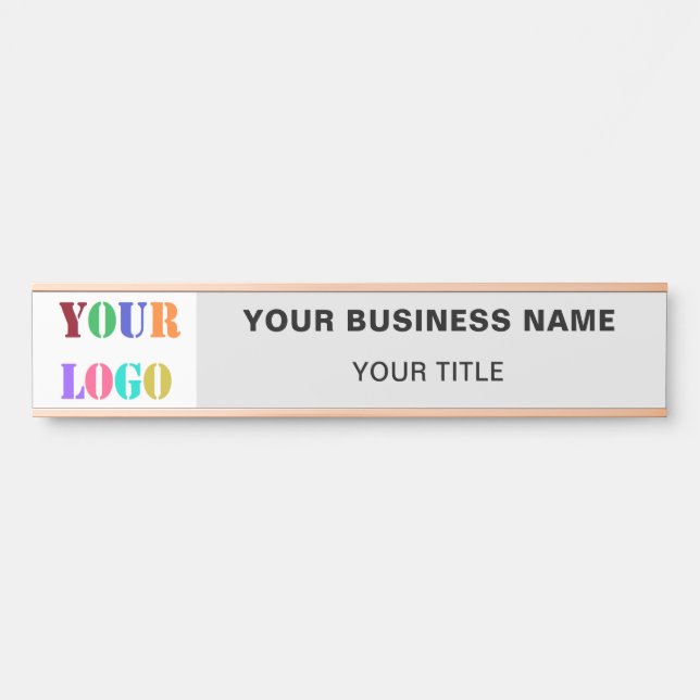 Ihr Logo Name Info Colour Company Türzeichen Türschild (Vorderseite )