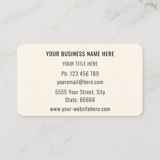 Ihr Logo, Name, Titel, Telefon, E-Mail, Adresse, W Visitenkarte (Rückseite)