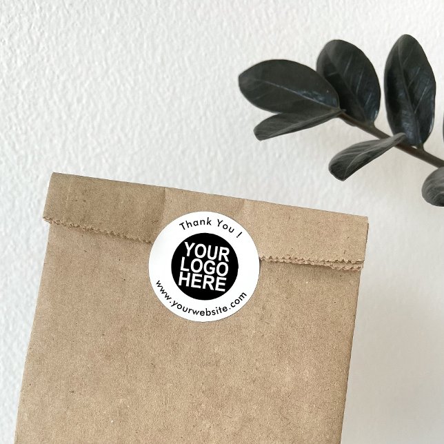 Ihr Logo, Name und Website Promo Classic Round Runder Aufkleber (Von Creator hochgeladen)
