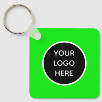 Ihr Logo Neon Green Elegant Yellow Business Schlüsselanhänger
