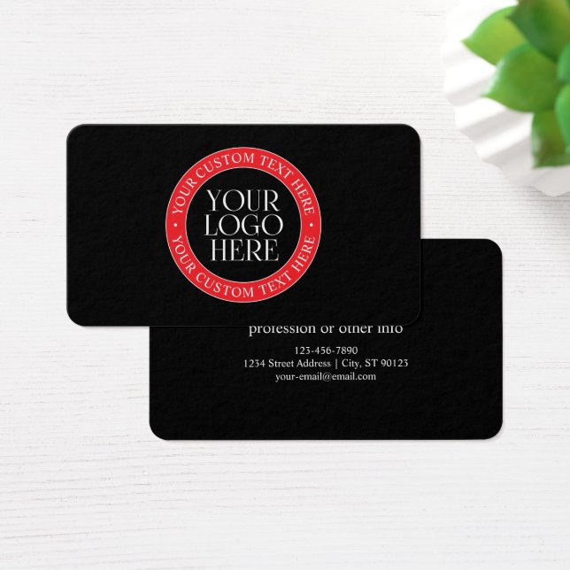 Ihr Logo oder anderes Bild | Schwarz, Rot und Weiß (Schreibtisch)