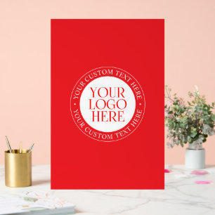 Ihr Logo oder anderes Bild Weihnachtsrot und Wei Acrylschild