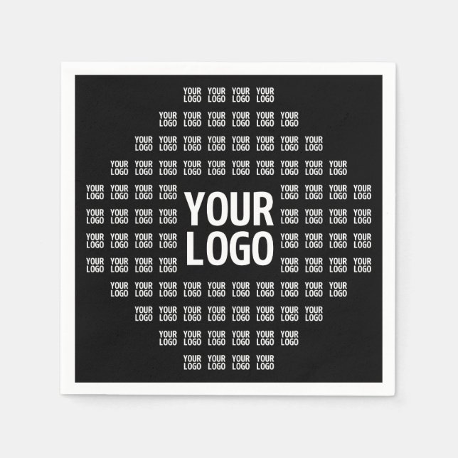 Ihr Logo oder Bild | Einzigartiges modernes Muster Serviette (Vorderseite)