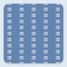 Ihr Logo oder Bild | Muster für vertikale Streifen Quadratischer Aufkleber