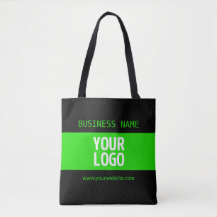 Ihr Logo oder Bild Schwarz und Hellgrün Tasche
