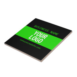 Ihr Logo oder Bild | Schwarz-Weiß-Grün Fliese