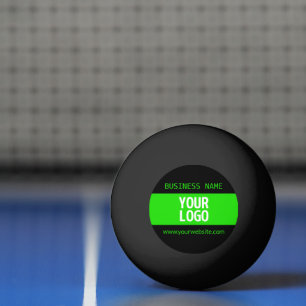 Ihr Logo oder Bild Schwarz-Weiß-Grün Tischtennisball