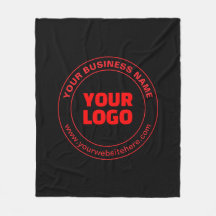 Ihr Logo oder Bild und bearbeitbarer Text, rot ode