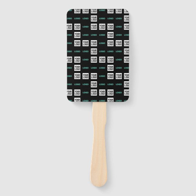 Ihr Logo oder Bild | Zig Zag Muster mit zwei Bilde Fächer (Vorderseite)