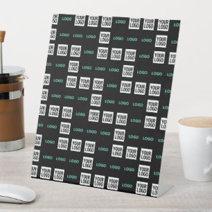 Ihr Logo oder Bild Zig Zag Muster mit zwei Bilde Sockelschild