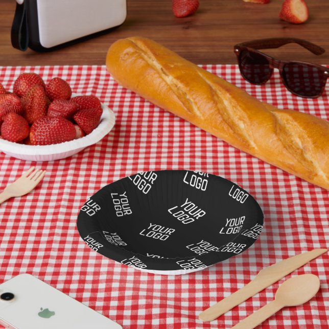 Ihr Logo oder Bild | Zufällig aussehende Vorlage Pappteller (Picknick)