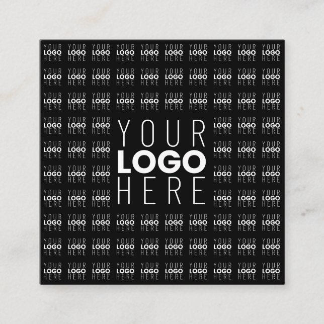 Ihr Logo oder Bildgeflechtetes Muster Großbildlogo Quadratische Visitenkarte (Vorderseite)