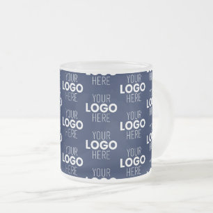 Ihr Logo oder Bildwiederholmuster   Marineblau Mattglastasse