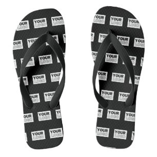 Ihr Logo oder Design   Bearbeitbarer Farbhintergru Flip Flops