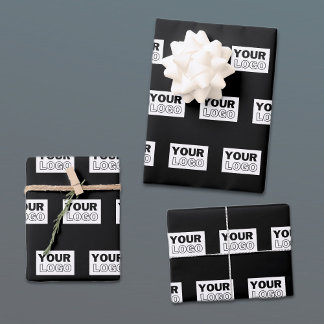 Ihr Logo oder Design | Bearbeitbarer Farbhintergru Geschenkpapier Set
