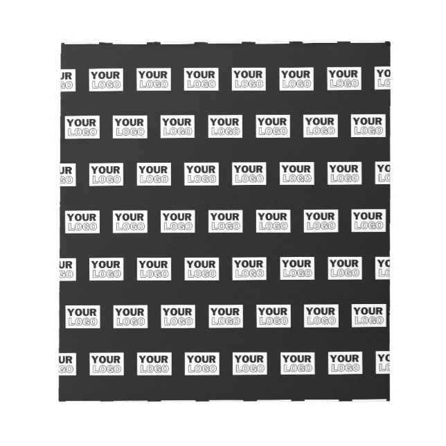 Ihr Logo oder Design | Bearbeitbarer Farbhintergru Notizblock (Vorderseite)