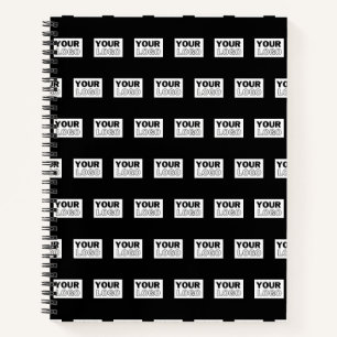 Ihr Logo oder Design   Bearbeitbarer Farbhintergru Notizbuch