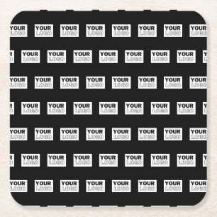 Ihr Logo oder Design Bearbeitbarer Farbhintergru Rechteckiger Pappuntersetzer