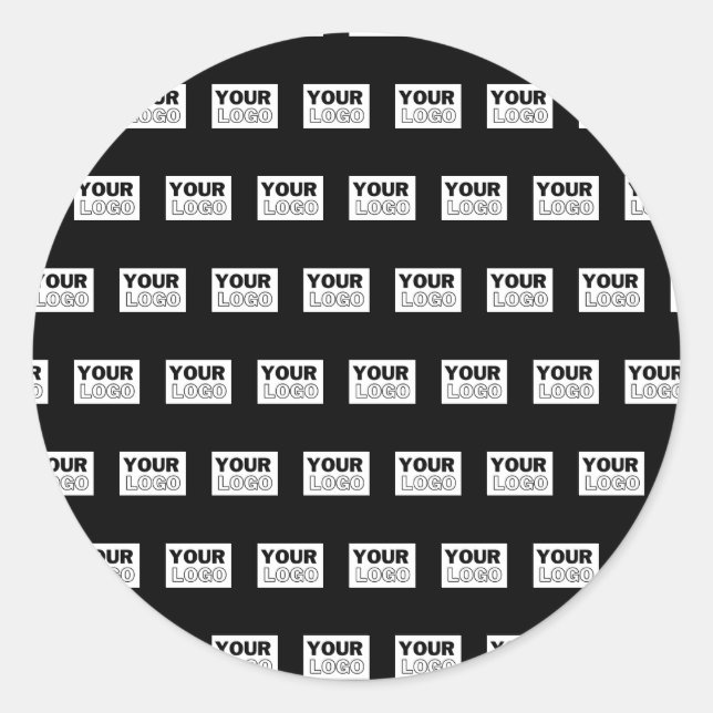 Ihr Logo oder Design | Bearbeitbarer Farbhintergru Runder Aufkleber (Vorderseite)
