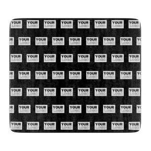 Ihr Logo oder Design Bearbeitbarer Farbhintergru Schneidebrett