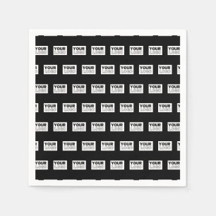 Ihr Logo oder Design   Bearbeitbarer Farbhintergru Serviette