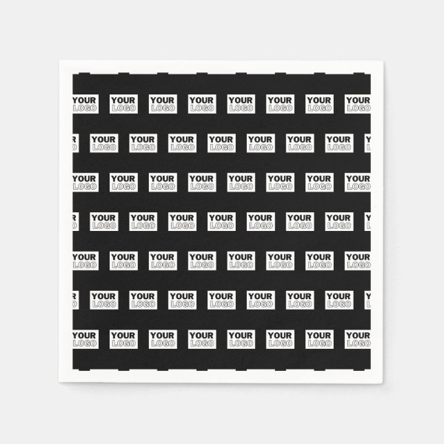 Ihr Logo oder Design | Bearbeitbarer Farbhintergru Serviette (Vorderseite)