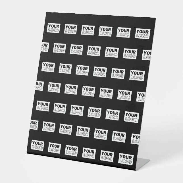 Ihr Logo oder Design | Bearbeitbarer Farbhintergru Sockelschild (Vorderseite)