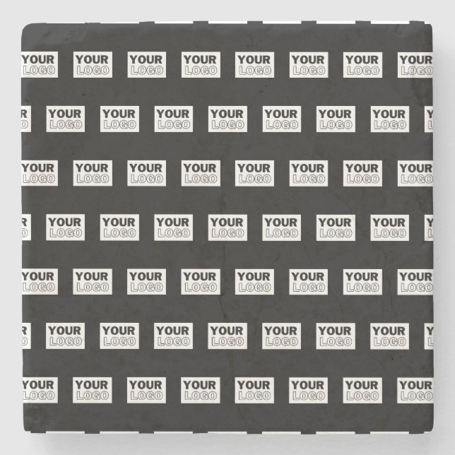 Ihr Logo oder Design | Bearbeitbarer Farbhintergru Steinuntersetzer (Vorderseite)