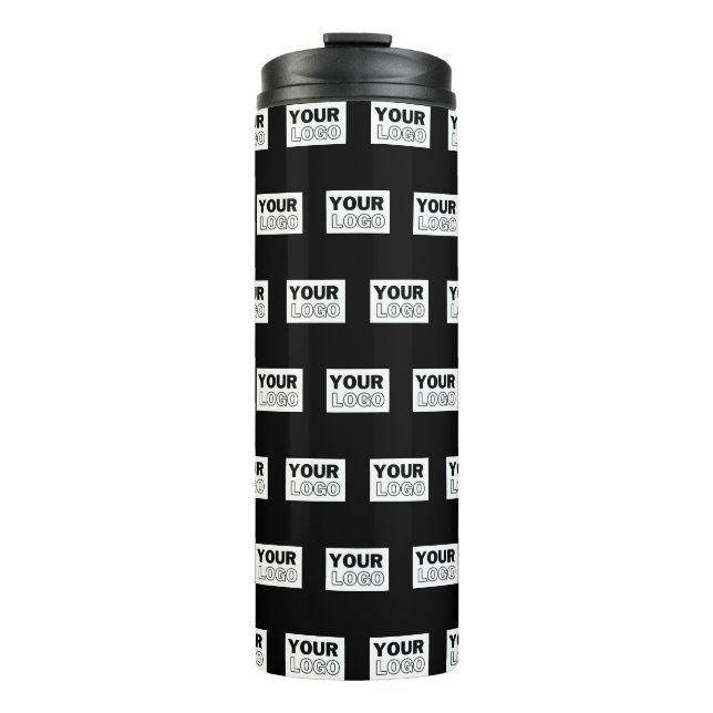 Ihr Logo oder Design | Bearbeitbarer Farbhintergru Thermosbecher (Vorderseite)