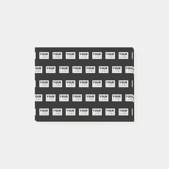 Ihr Logo oder Design | Hintergrund mit editierbare Post-it Klebezettel (Vorderseite)