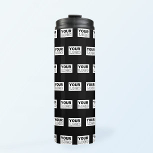 Ihr Logo oder Design Hintergrund mit editierbare Thermosbecher