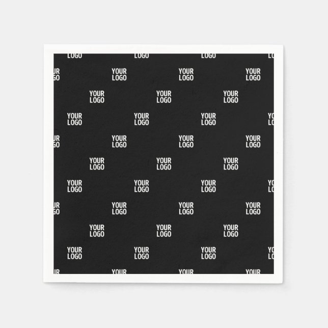 Ihr Logo oder ein Bild | Diagonale Streifen Serviette (Vorderseite)