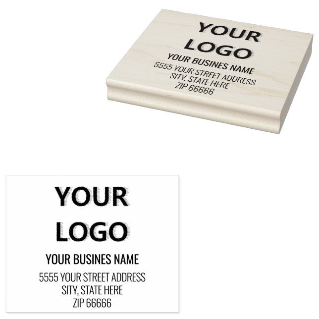Ihr Logo oder Foto und Ihre Namensadresse Rubber-B Gummistempel (Stempel)