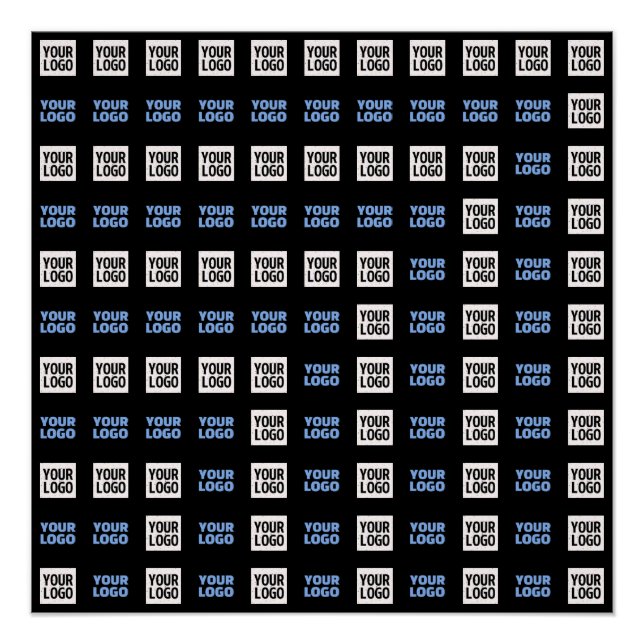 Ihr Logo oder hochgeladenes Bild | Geometrisches M Poster (Vorderseite)