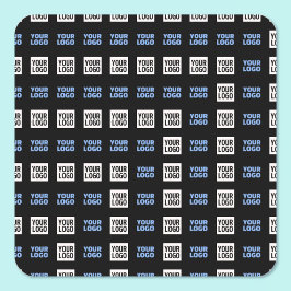 Ihr Logo oder hochgeladenes Bild | Geometrisches M Quadratischer Aufkleber