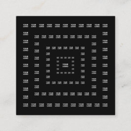 Ihr Logo oder irgendein Design/Bild | Quadratmuste Quadratische Visitenkarte