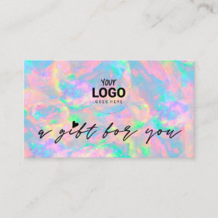 Ihr Logo Pastel Opal Texture Geschenkgutschein Visitenkarte