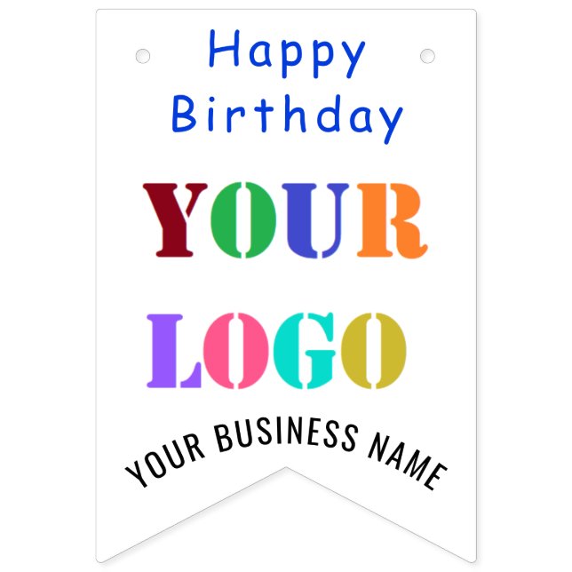 Ihr Logo Personalisiert Business Geburtstagspartei Wimpelkette (Erste Fahne)