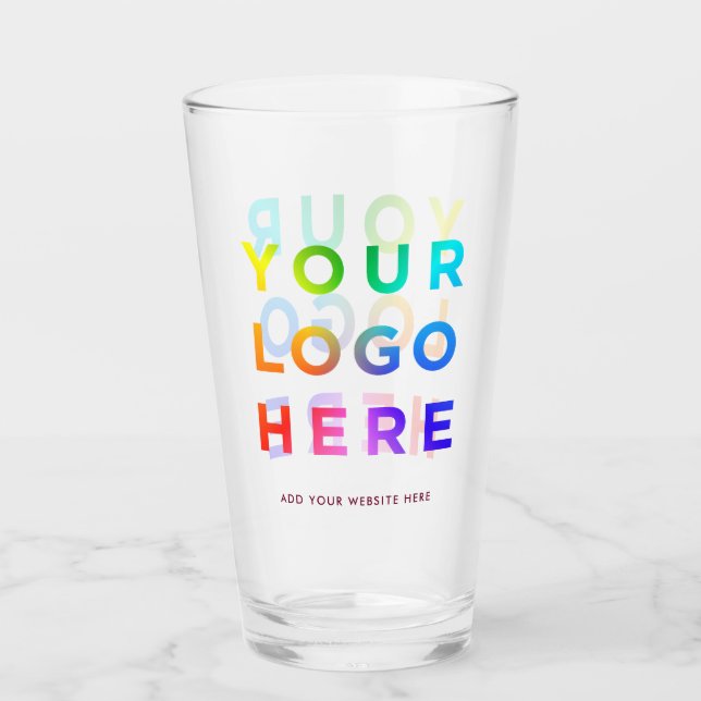 Ihr Logo Personalisierte Bierbrille 16oz Jede Farb Glas (Vorderseite)