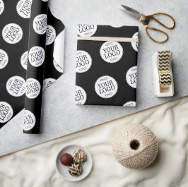 Ihr Logo - Punkt - Hintergrund WEISS Geschenkpapier