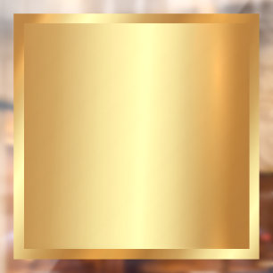 Ihr Logo QR-Code Text Glam Gold Leerer Hintergrund Fensteraufkleber