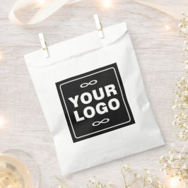Ihr Logo - Quadrat - Hintergrund SCHWARZ Geschenktütchen