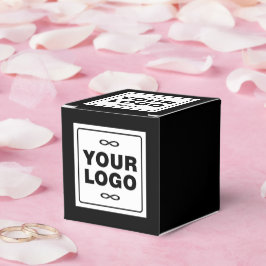 Ihr Logo - Quadratisch - Hintergrund WEISS + QR-Co Geschenkschachtel